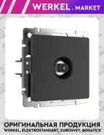 ТВ-розетка проходная (черный матовый) W1184008