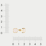 Серьги-пусеты из желтого золота 585 пробы с перламутром (арт. 12-20-0700-29713)