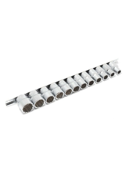 Набор головок 12пр. 1/2''12гр.(10-19,22,24мм), на планке Forsage F-4121-9