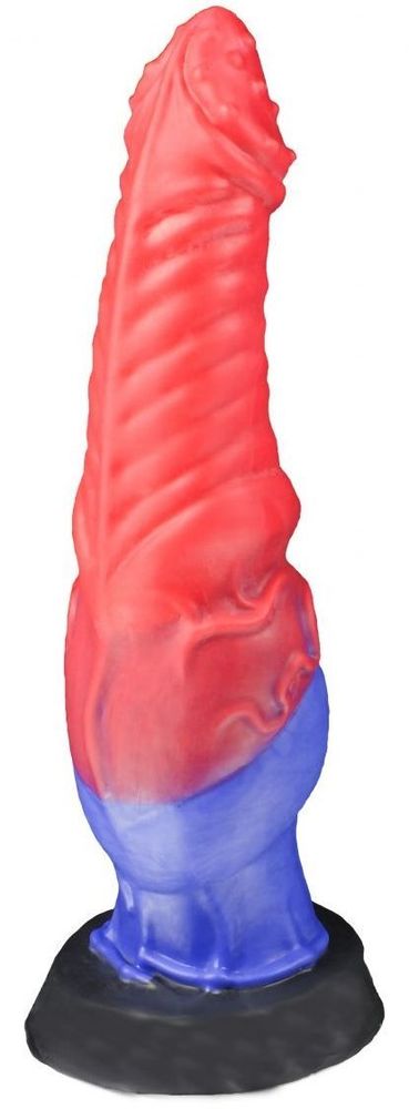 Красно-синий фаллоимитатор &quot;Гиппогриф large&quot; - 27 см.