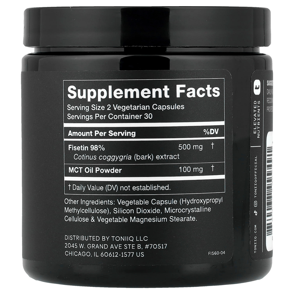 Toniiq, физетин 500, 60 капсул