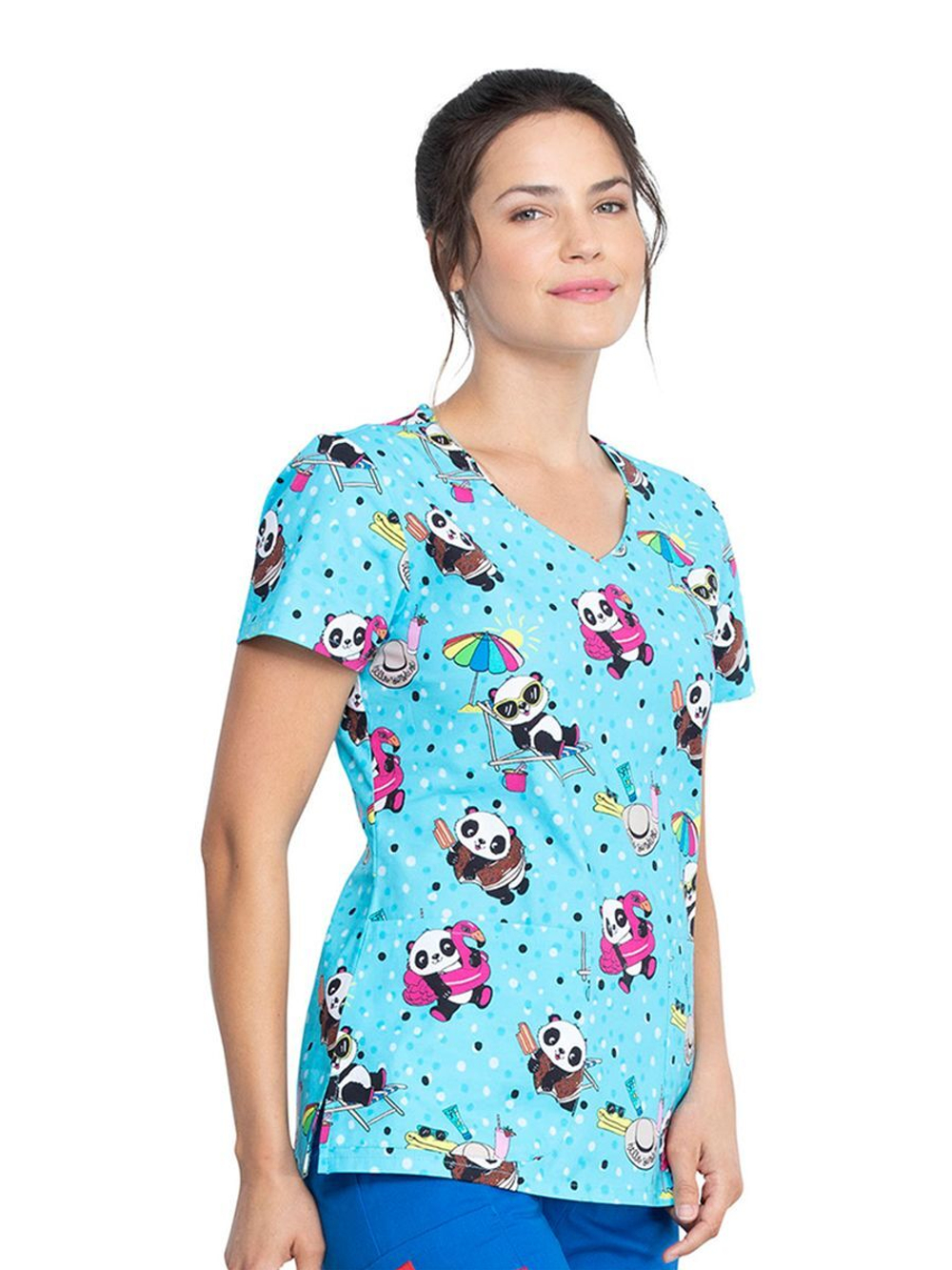 Топ медицинский женский Dickies DK700, единороги, XL