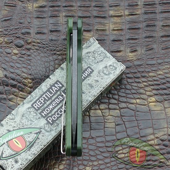 Складной нож REPTILIAN "Скутум-06" c клинком из стали D2, рукоять G10 / алюминий