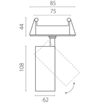 A5136RS Светильник ALTA BASE встраиваемый LED 15W 1880LM 24G БЕЛЫЙ 3000K со встр. чашей (215136 + 215006 + 215000-15)