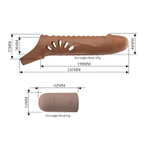 Коричневая вибронасадка с подхватом мошонки и пультом ДУ (Цвет: коричневый)