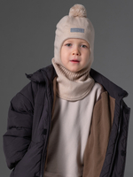 Шлем весенний/осенний вязаный (Жемчуг) ЧИП