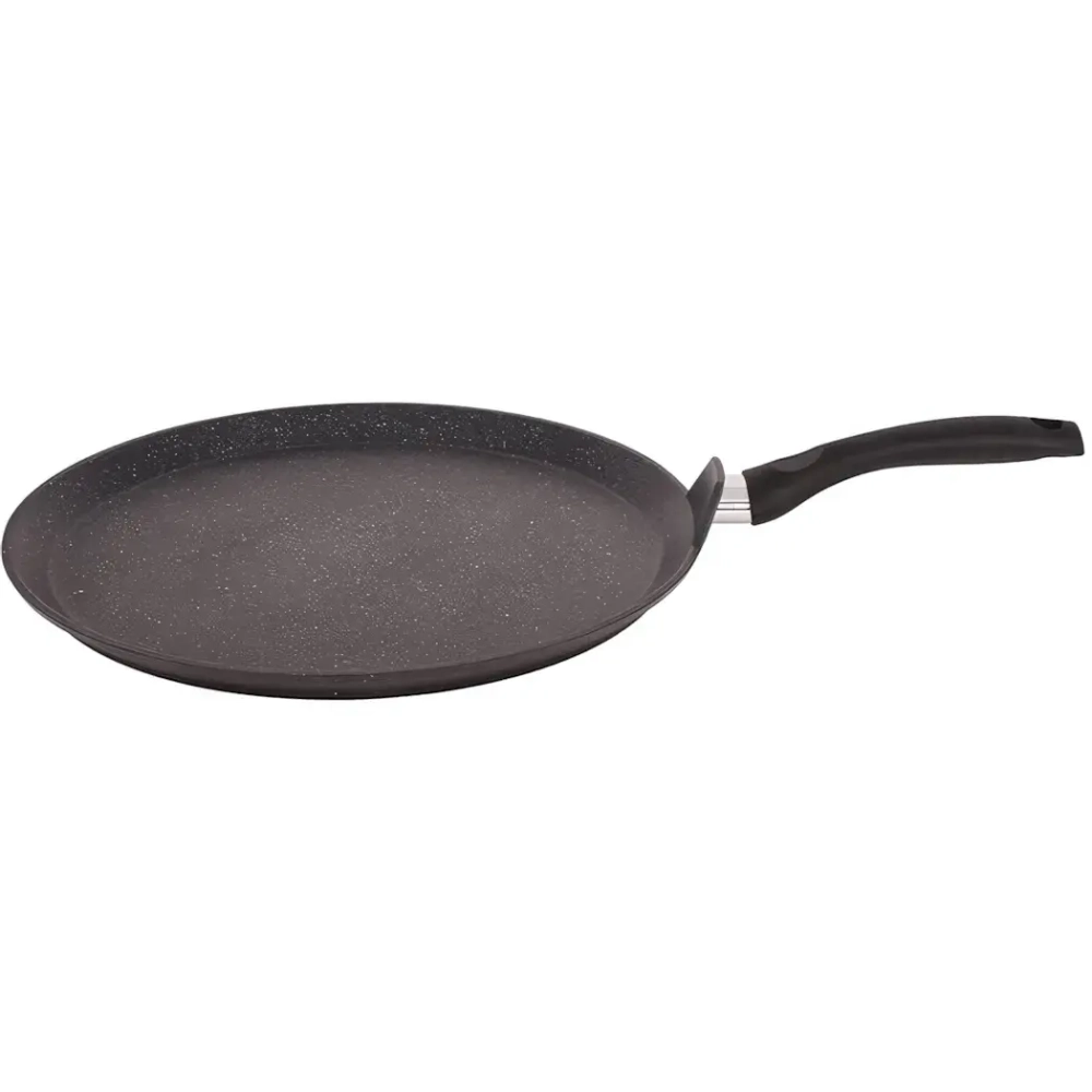 Сковорода-лавашница 35см со съемной ручкой «Мраморная» (темный мрамор) слмт352а