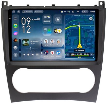 Магнитола для Mercedes-Benz C W203 2004-2007 - Teyes CC4-PRO монитор 9.5" 2K QLED на Android 13, Snapdragon 778G, AI, CarPlay, DSP, 4G SIM-слот