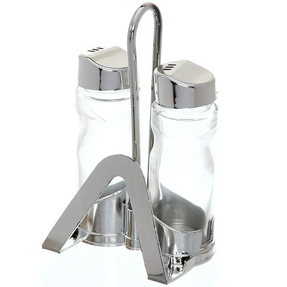 Набор для специй 2 шт (солонка+перечница) на подставке «Экстрахром»