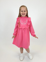 9-80-3 платье для девочки с длинным рукавом Luneva