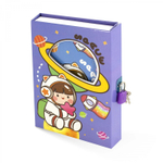 Блокнот в футляре, 14,5 см * 20,5 см, 7БЦ, Alingar, ламинация, замочек, вн.блок с дизайном, в линию, 45 л., "Зеленая планета"