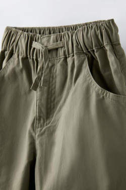 ZARA БРЮКИ WIDE LEG, ХАКИ