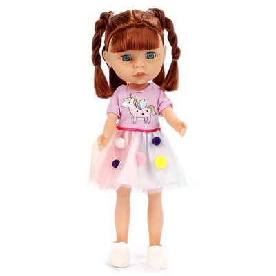 Кукла классич. Ardana Baby 32,5см шатенка с косичками и диадемой WJ-19257/шатенка (Junfa)