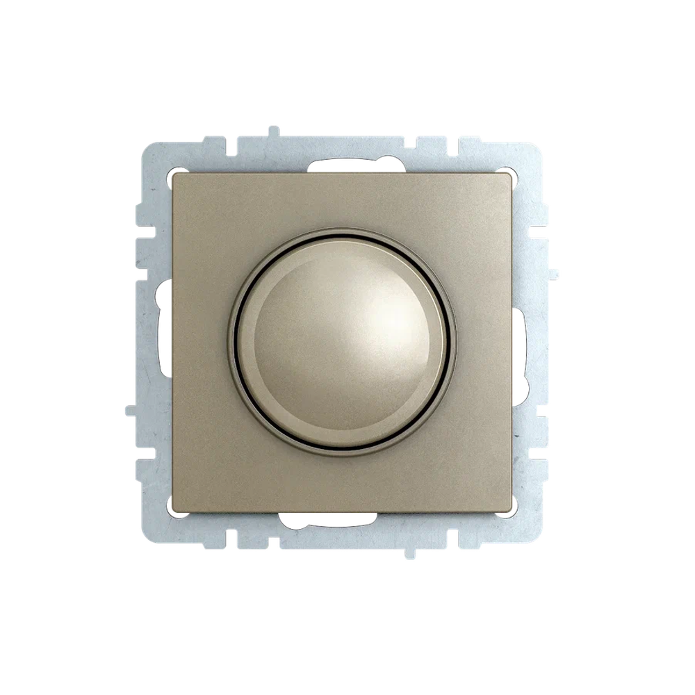 BRITE Светорегулятор поворотно-нажимной 600Вт СС10-1-0-БрШ шампань IEK