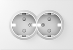Накладка для розетки 2-й с заземлением, со шторками 16A 250 В~, матовый белый, серия A07