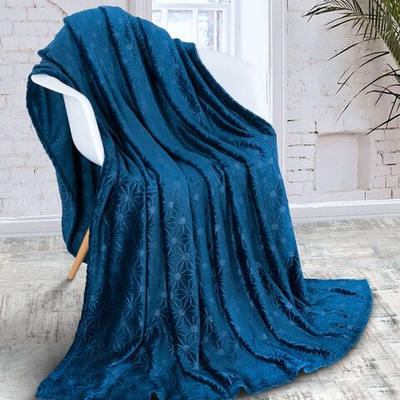 Покрывало евро, 200х220 см, фланель, Guten Morgen, Созвездие, темная вода, ПKфс-Созв-200-220