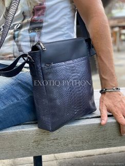 Сумка мужская из кожи питона BG-409