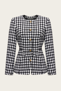 Черно-белый твидовый жакет "Дольче Вита"