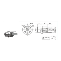 Гнездо DC-025 (разъем питания штырьковый 5.5x2.1 мм)