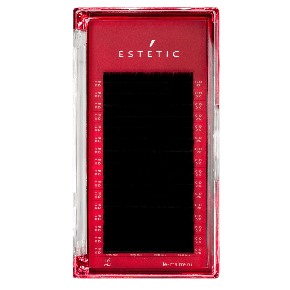 Ресницы черные Le Maitre "Estetic" 16 линий C 0.07  12 mm