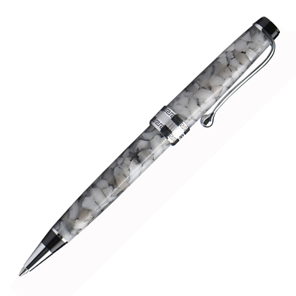 Шариковая ручка Aurora Optima Auroloide Grey CT стержень: M, цвет чернил: blue, в подарочной коробке