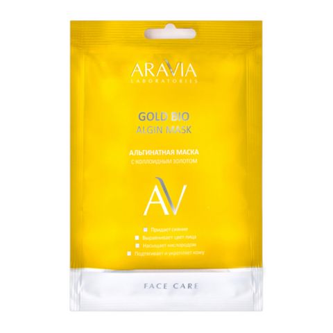 Альгинатная маска с коллоидным золотом GOLD BIO ALGIN MASK, 30 г ARAVIA Laboratories