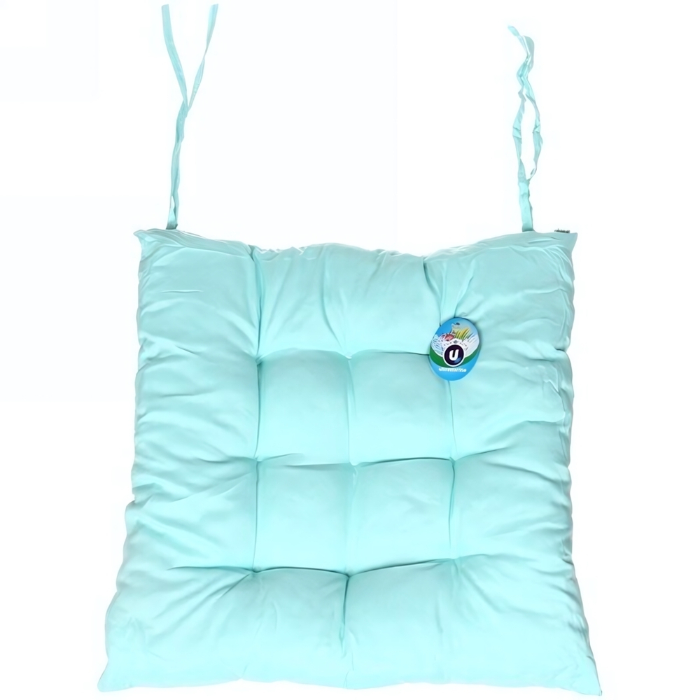 Сидушка на стул 40*40см «ИДЕА» цвет голубой