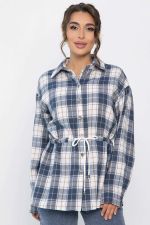 Рубашка хлопковая Джанет (сине-белая) Б14272-4М LT Collection