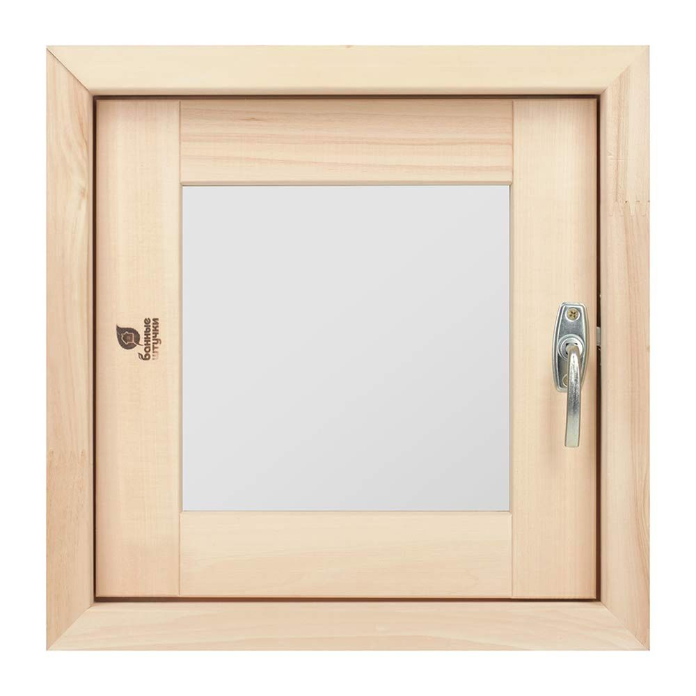 Форточка для бани и сауны Банные штучки, открытие наружу, двойное стекло, 40 х 40 см, липа, 271228