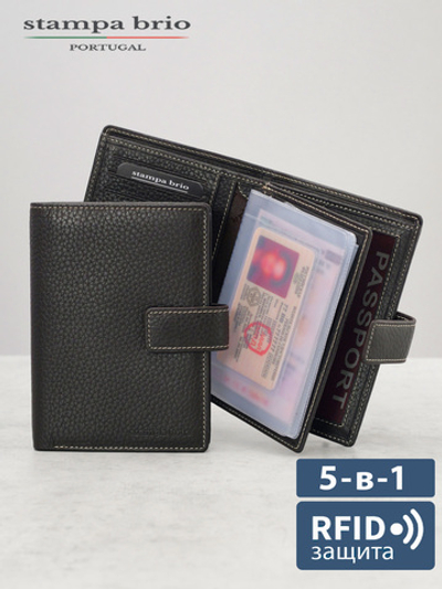 193 R - Портмоне 5в1 с отделениями для документов, RFID защитой