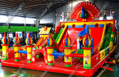 Коммерческий надувной батут "Павлин" 18*12*8,5 м