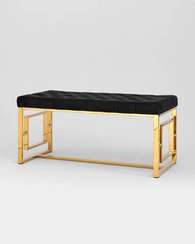 БРУКЛИН сталь золото, нержавеющая сталь, обивка сиденья велюр черный