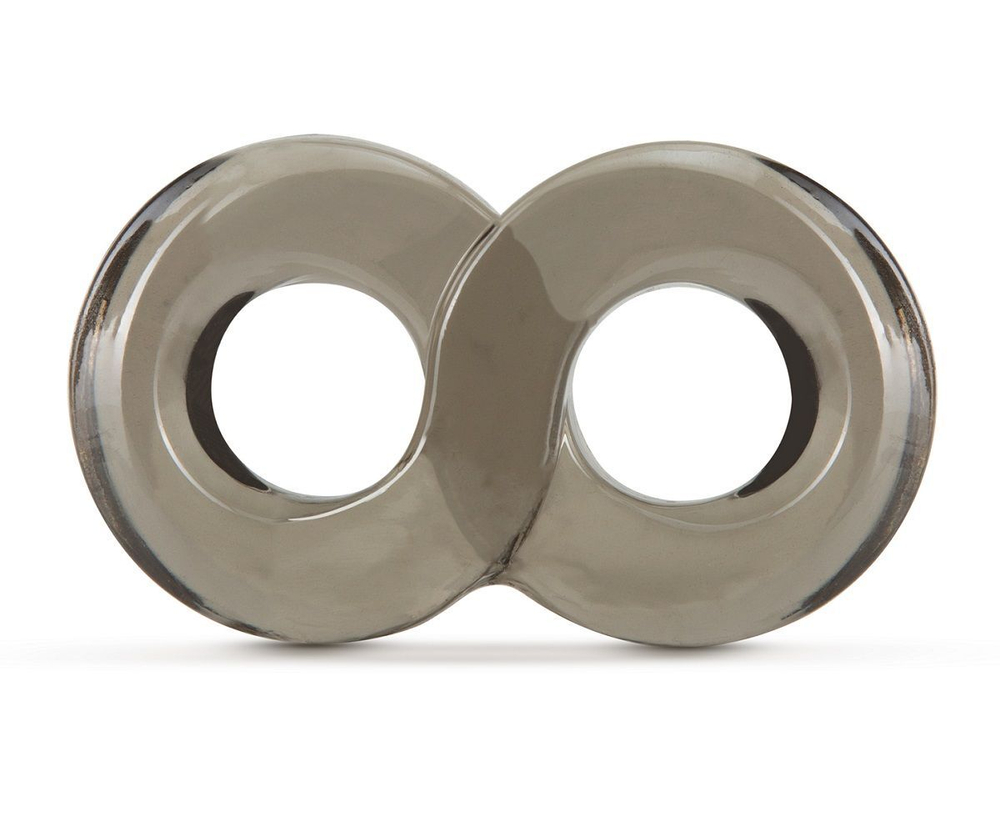 Дымчатое кольцо-восьмерка Cock Ring and Ball Strap (Цвет: дымчатый)