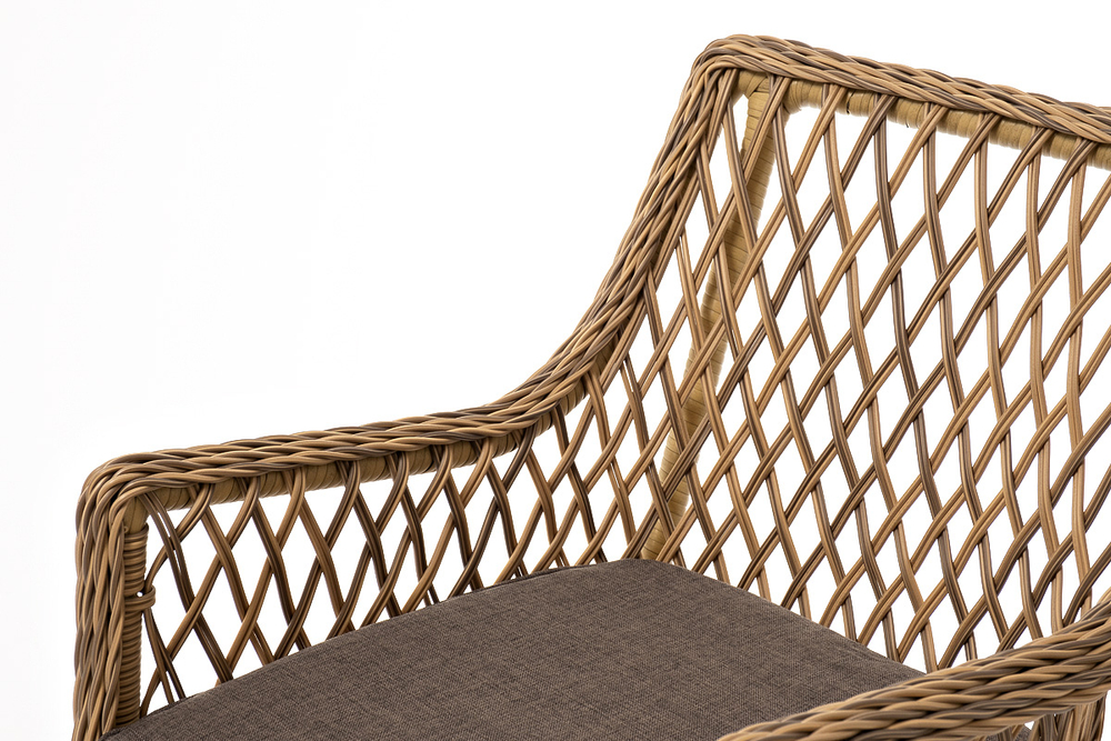 "Латте" обеденная группа плетеная, цвет соломенный