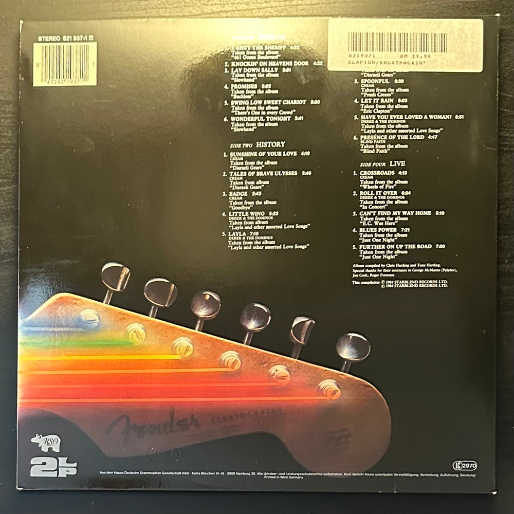 Eric Clapton - Backtrackin 2LP (Германия 1984г.)