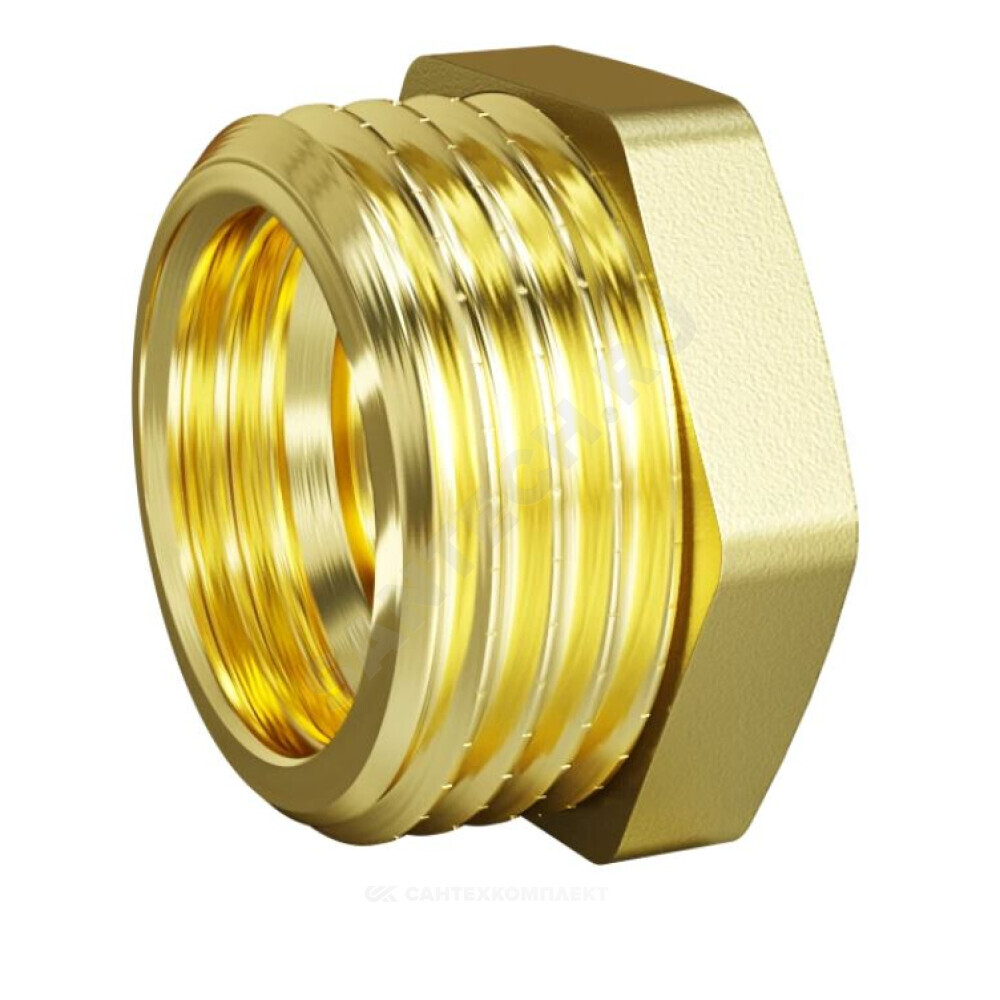 Футорка латунь Ду 15х10 (1/2"х3/8") НР/ВР LD LD.65.507.1510