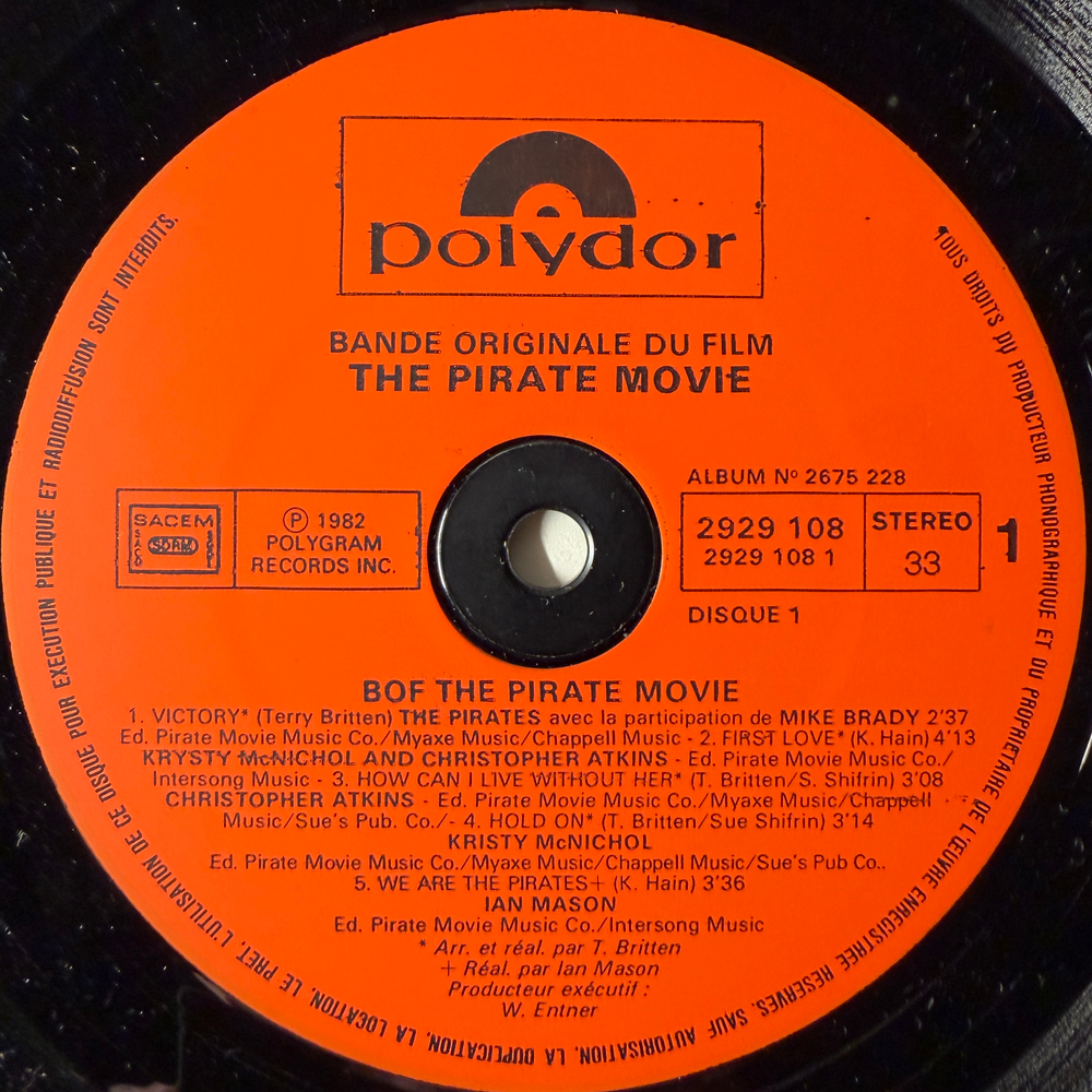 Сборник The Pirate Movie - The Original Soundtrack From The Motion Picture 2LP (Франция 1982г.)