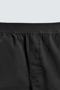 ZARA БРЮКИ-ПАРАШЮТ RELAXED FIT, ЧЕРНЫЙ