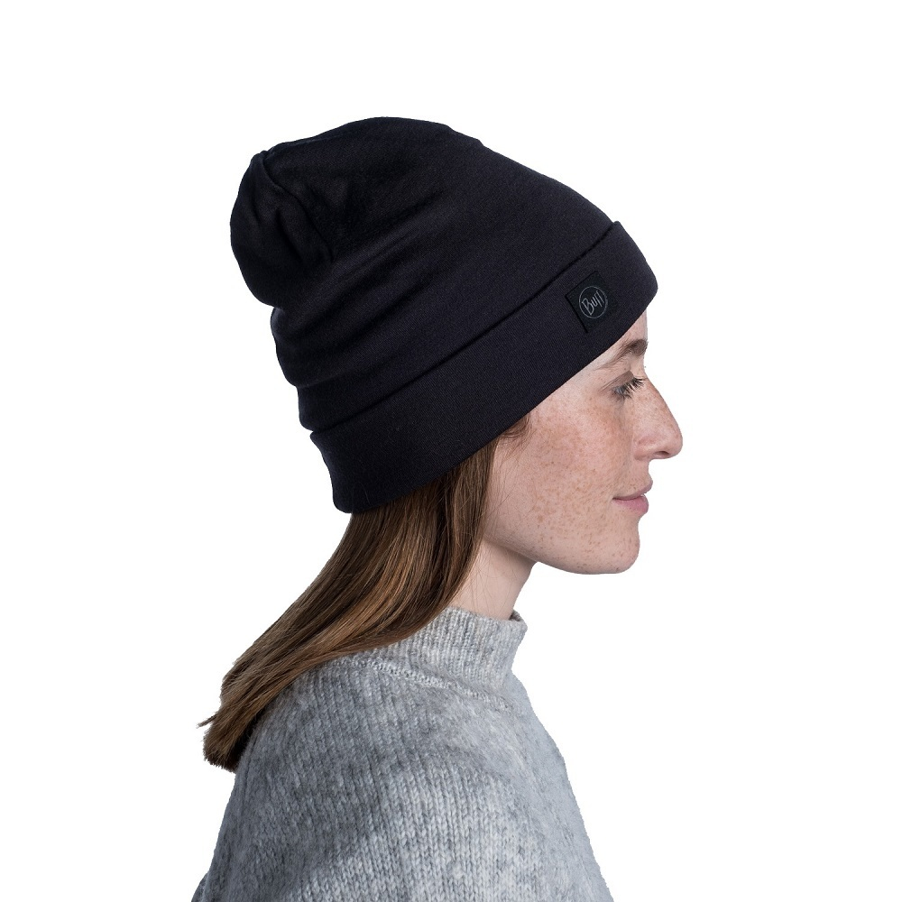 Шапка Buff Merino Heavyweight Hat Solid Black (US:one size) 111170.999.10.00