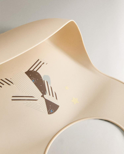 ZARA HOME ДЕТСКИЙ СИЛИКОНОВЫЙ НАГРУДНИК «КРОЛИК», РАЗНОЦВЕТНЫЙ