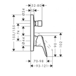 Смеситель для ванны Hansgrohe Logis 71405000