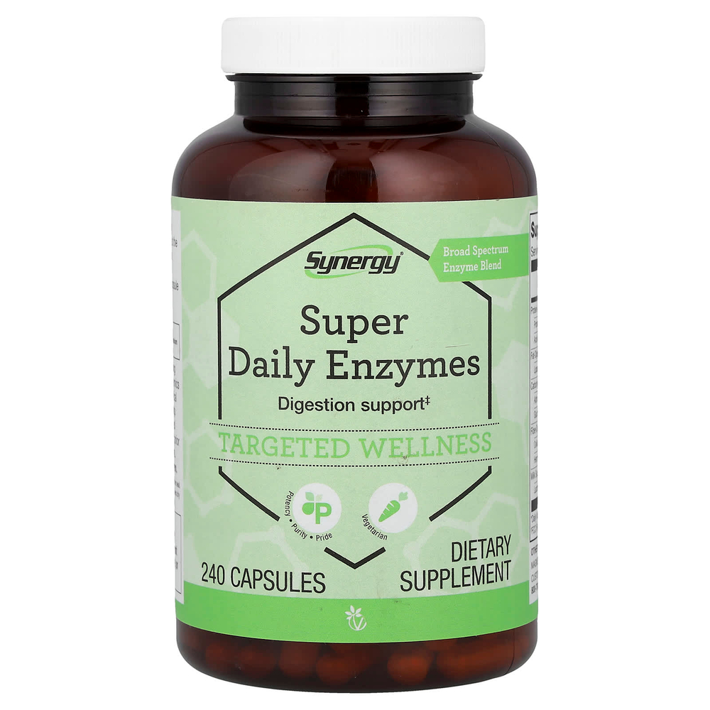 Vitacost, Synergy®, Super Daily, ферменты, 240 капсул