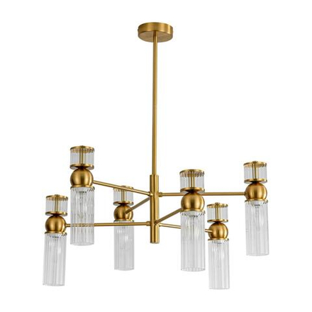 8276/6 MODERNI латунь/прозрачный, металл/стекло Люстра Е14 6*40W 220V DENVER