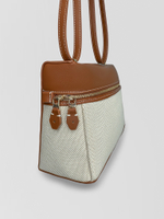 Сумка 9807-6 комбинированная на молнии с двойной ручкой