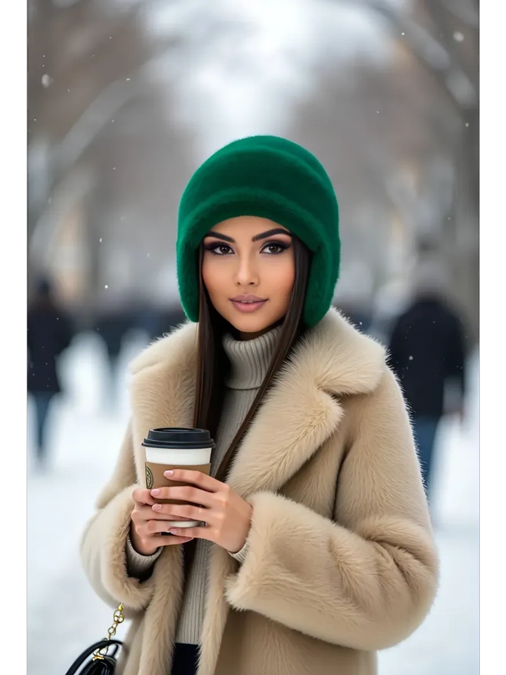 шапка ушанка зимняя вязаная