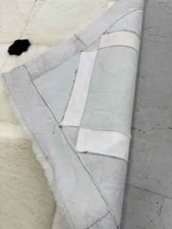 Ковер прямоугольный натуральный мех овчина, 210 х 170 см.