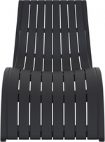 Шезлонг-лежак пластиковый, Siesta Contract Slim, черный