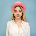 Шляпа, Цилиндр, фетр, Розовый, 56-58 разм.