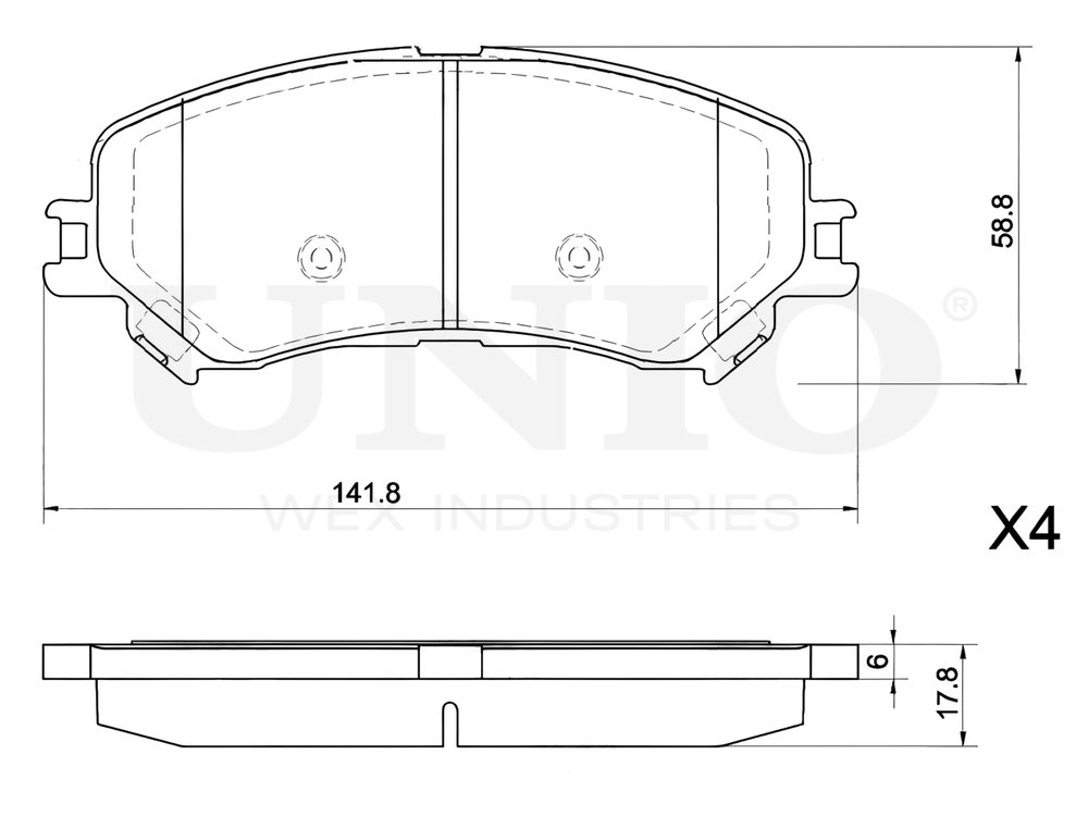 Колодки тормозные диск. передние UNIO BRP-20035