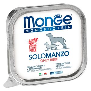 Влажный корм Monge Dog Monoprotein для собак, паштет из говядины, консервы 150 г